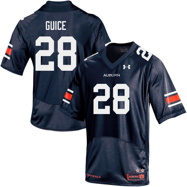 Men's Auburn Tigers #28 Devin Guice Navy 2019 College Stitched Football Jersey
